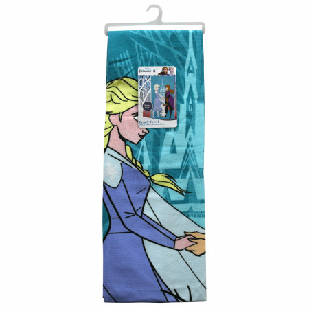 Disney Frozen Ana & Elsa Holding Hands 27"x54" Microfiber Beach Towel