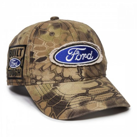 Ford Logo Built Tough Frayed Patch Pre-Curved Adjustable Hat
