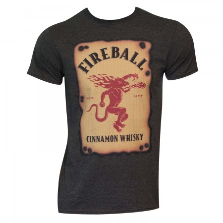 Men's Fireball Label Black T-Shirt