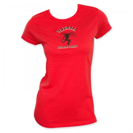 Fireball Cinnamon Whisky Women's Red T-Shirt