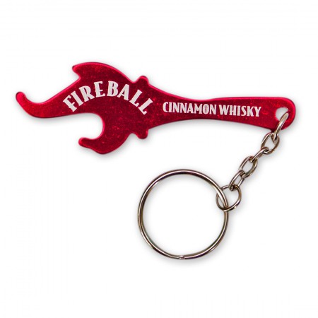 Fireball Whiskey Red Keychain Bottle Opener