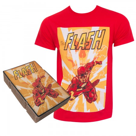 The Flash Men's Red Corrugated Boxed T-Shirt