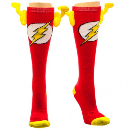 Flash Red And Yellow Women's Winged Socks