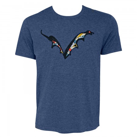 Flying Dog Men's Heather Blue V Logo T-Shirt