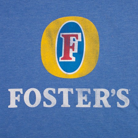 Foster's Beer Basic Logo Men's Heather Blue T-Shirt