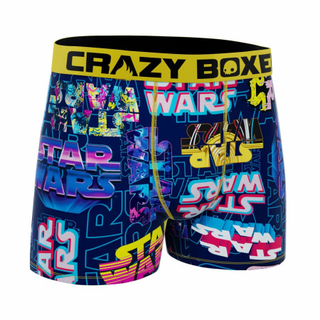 Star Wars Neon Text Logos All Over Men's Crazy Boxer Briefs