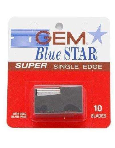 Product image 1 for GEM Blue Star Super Single Edge Razor Blades, 10-pak