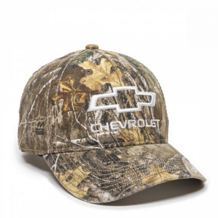 Chevrolet Logo All Over Print Camo Pre-Cuved Adjustable Hat