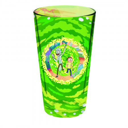 Rick and Morty Portal Decal Wrapped Pint Glass