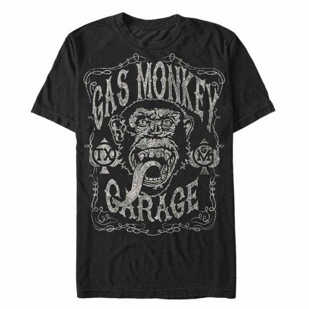 Gas Monkey Garage Vintage Monkey Black T-Shirt