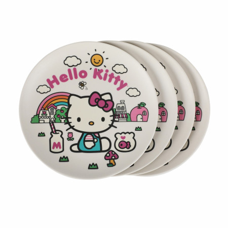Hello Kitty Picnic Time Bamboo 4-Piece Plate Set