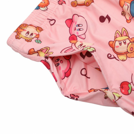 Kirby Listening to Tunes All Over Print Pajama Pants