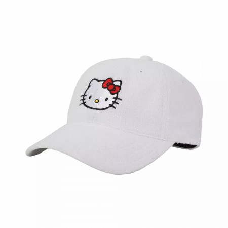 Hello Kitty Terry Cloth Embroidered Strapback Hat