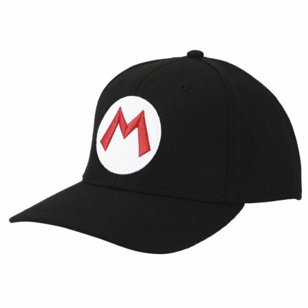 Super Mario Embroidered Symbol Pre-Curved Bill Snapback Hat