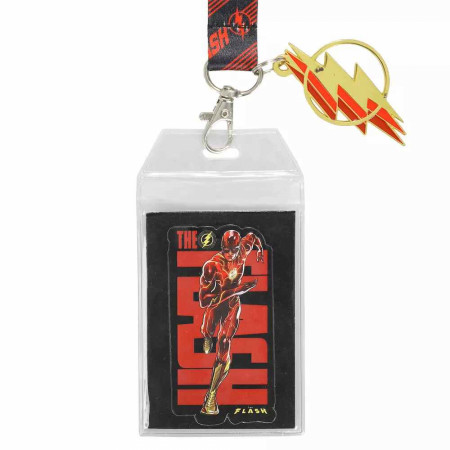 The Flash Worlds Collide Rubber Charm Lanyard