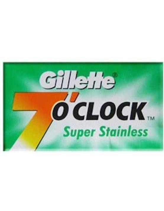 Product image 1 for Gillette 7 O'Clock Super Stainless Double Edge Razor Blades, Green (5 Blades)-5 Blade Pack