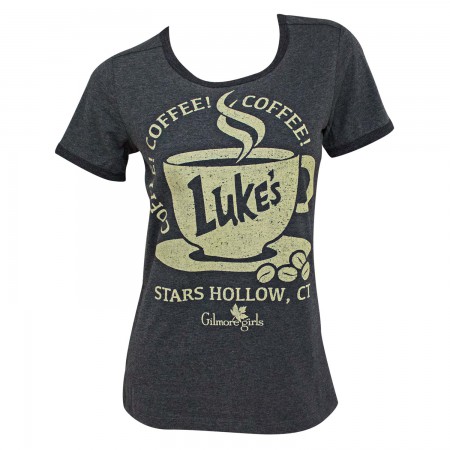 Gilmore Girls Luke's Coffee Women's Ringer Tshirt