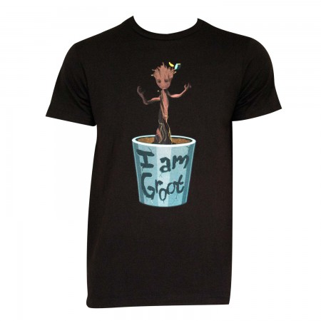 Guardians Of The Galaxy Men's Black I Am Groot T-Shirt