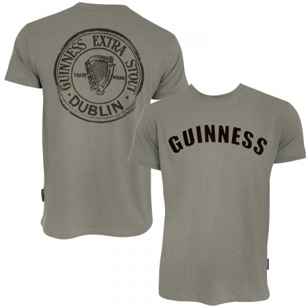 Guinness Men's Heather Green Bottle Cap T-Shirt