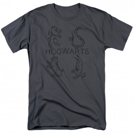 Harry Potter Hogwarts Literary Crests Tshirt