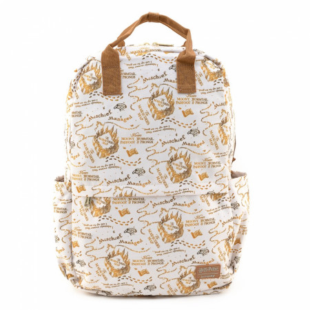 Harry Potter Marauder's Map All Over Print Nylon Backpack by Loungefly