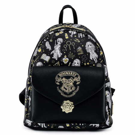 Harry Potter Magical Elements All Over Mini Backpack by Loungefly