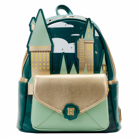 Harry Potter Golden Hogwarts Castle Mini Backpack By Loungefly