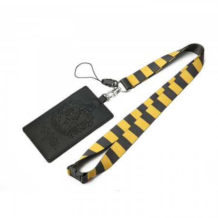 Harry Potter Striped Hufflepuff ID Lanyard