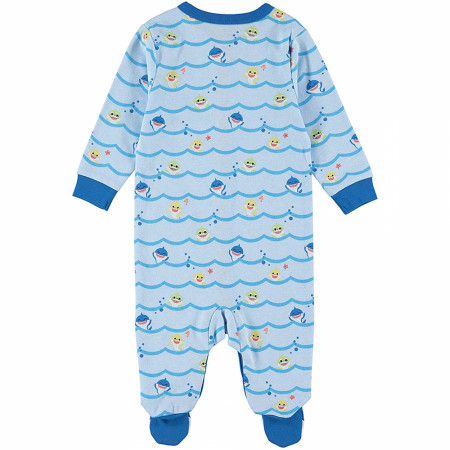 Baby Shark Repeating Characters Novelty Sleep and Play Footed Pajamas