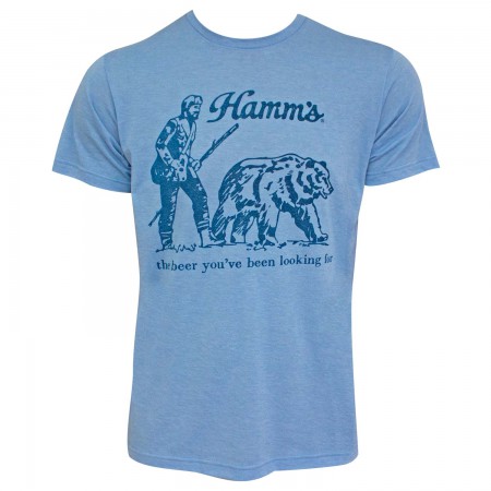 Hamm's Vintage Bear Men's Blue T-Shirt