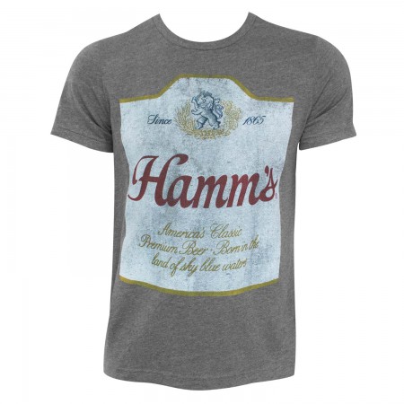 Hamm's Beer Label Hugger Heather Grey T-Shirt