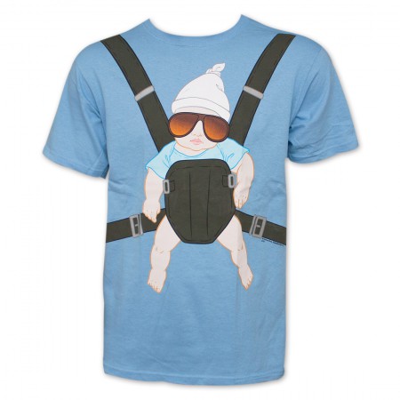 The Hangover Baby Carrier Men's Blue Graphic T-Shirt