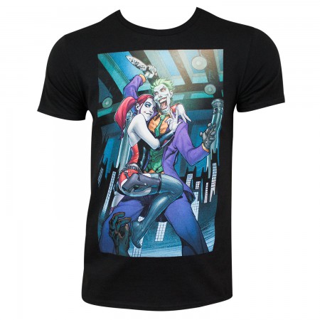 Joker & Harley Quinn Men's Black Cuddle T-Shirt