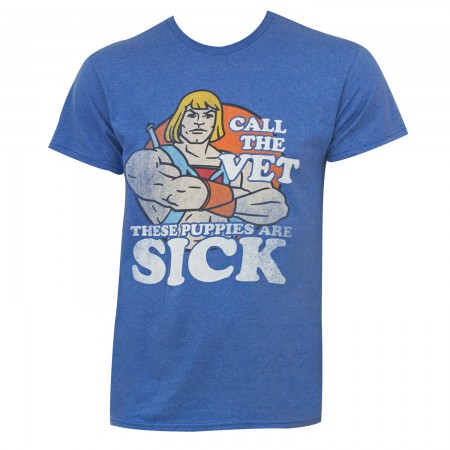 He-Man Masters Of The Universe Men's Blue These Puppies Are Sick T-Shirt