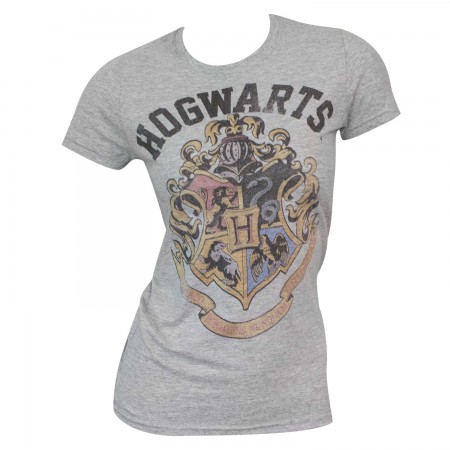 Women's Harry Potter Hogwarts Grey T-Shirt