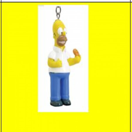The Simpsons Homer Character with Donut 3D PVC Keychain
