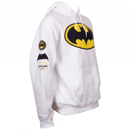 Batman 80th Symbol White Hoodie