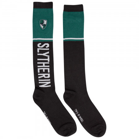 Slytherin Women's Black And Green Knee High Socks