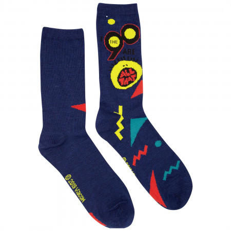 Nickelodeon All That 2-Pack Black and Grey Logo Crew Socks