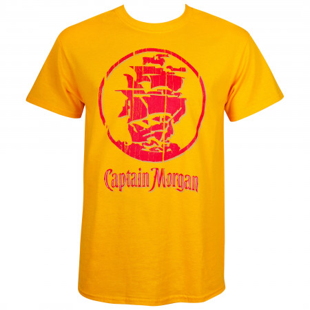 Captain Morgan Gold Ship Logo Tee Shirt