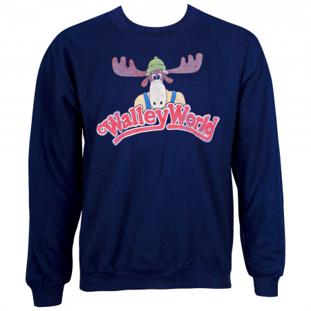 Wally World Men's Navy Blue Crew Neck Sweatshirt