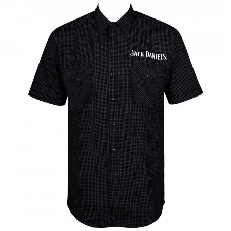 Jack Daniels Mini Checkered Short Sleeve Button Up Shirt