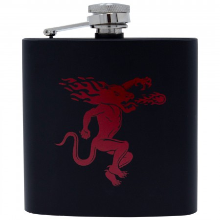 Fireball Whisky Dragon Logo Flask