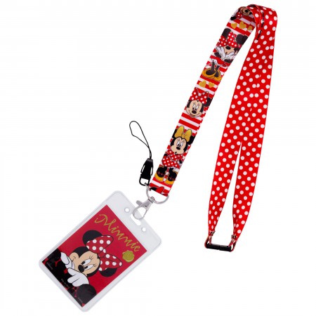 Minnie Mouse Dotted Keychain Lanyard