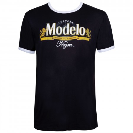 Modelo Men's Black Ringer T-Shirt