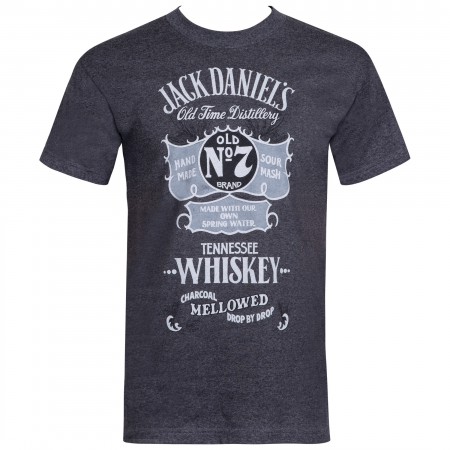 Jack Daniels Vintage Poster Grey Tee Shirt