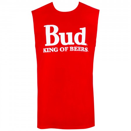 Budweiser Men's Red Sleeveless King Of Beers Tank Top