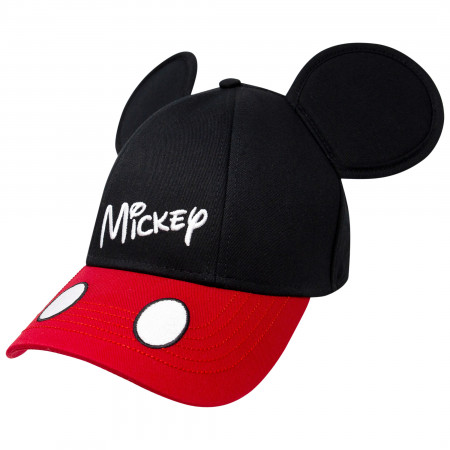 Mickey Mouse Classic Black And Red Ears Snapback Hat