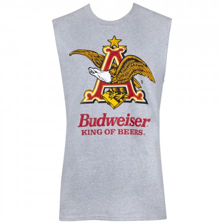 Budweiser Grey Anheuser Logo Sleeveless Tank Top