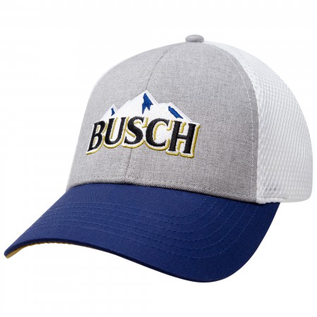 Busch Grey And White Trucker Hat